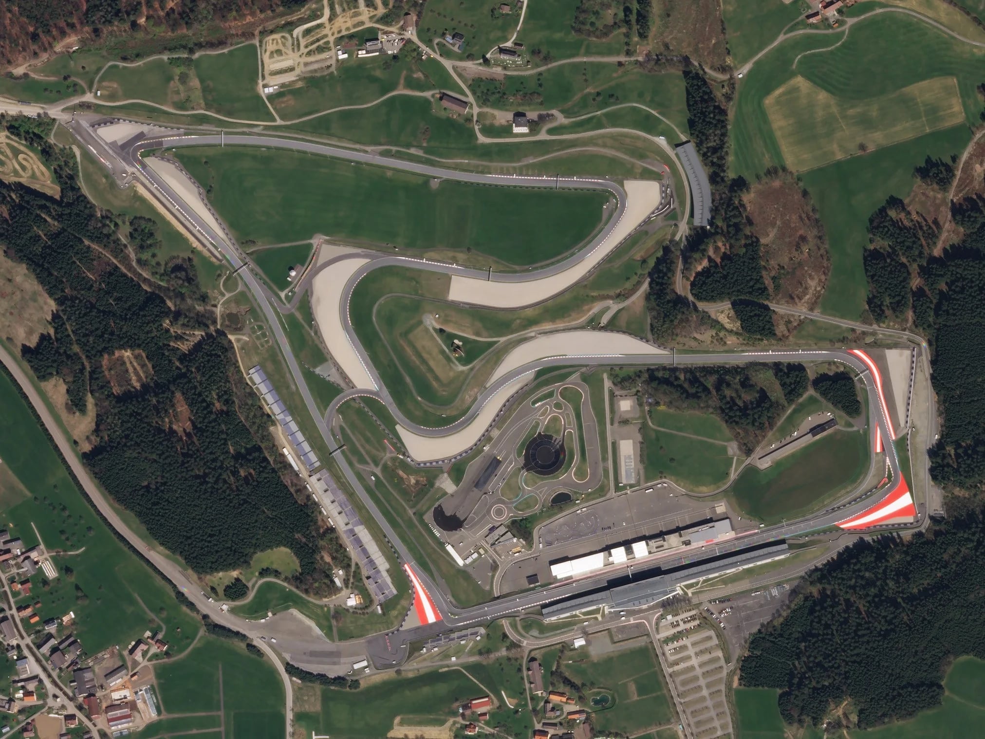 Satellite view of the Red Bull Ring in Spielberg
